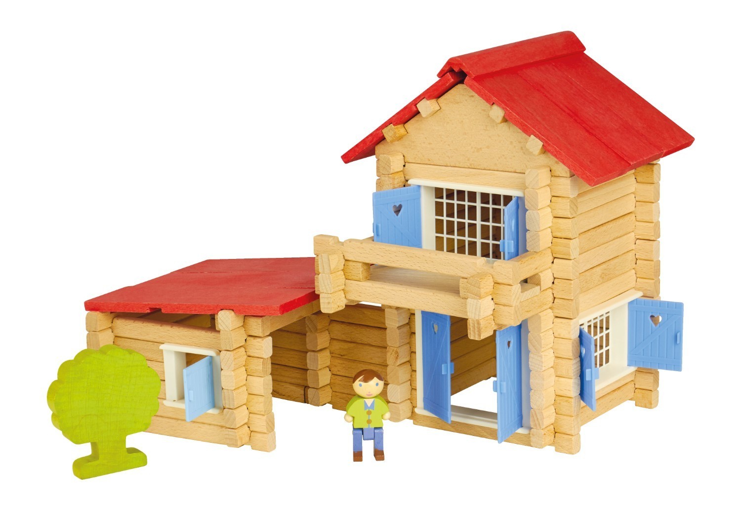 Jeu de construction - La maison en bois - 140 pièces - CHALETS & MAISONS -  BOUTIQUE JOUET